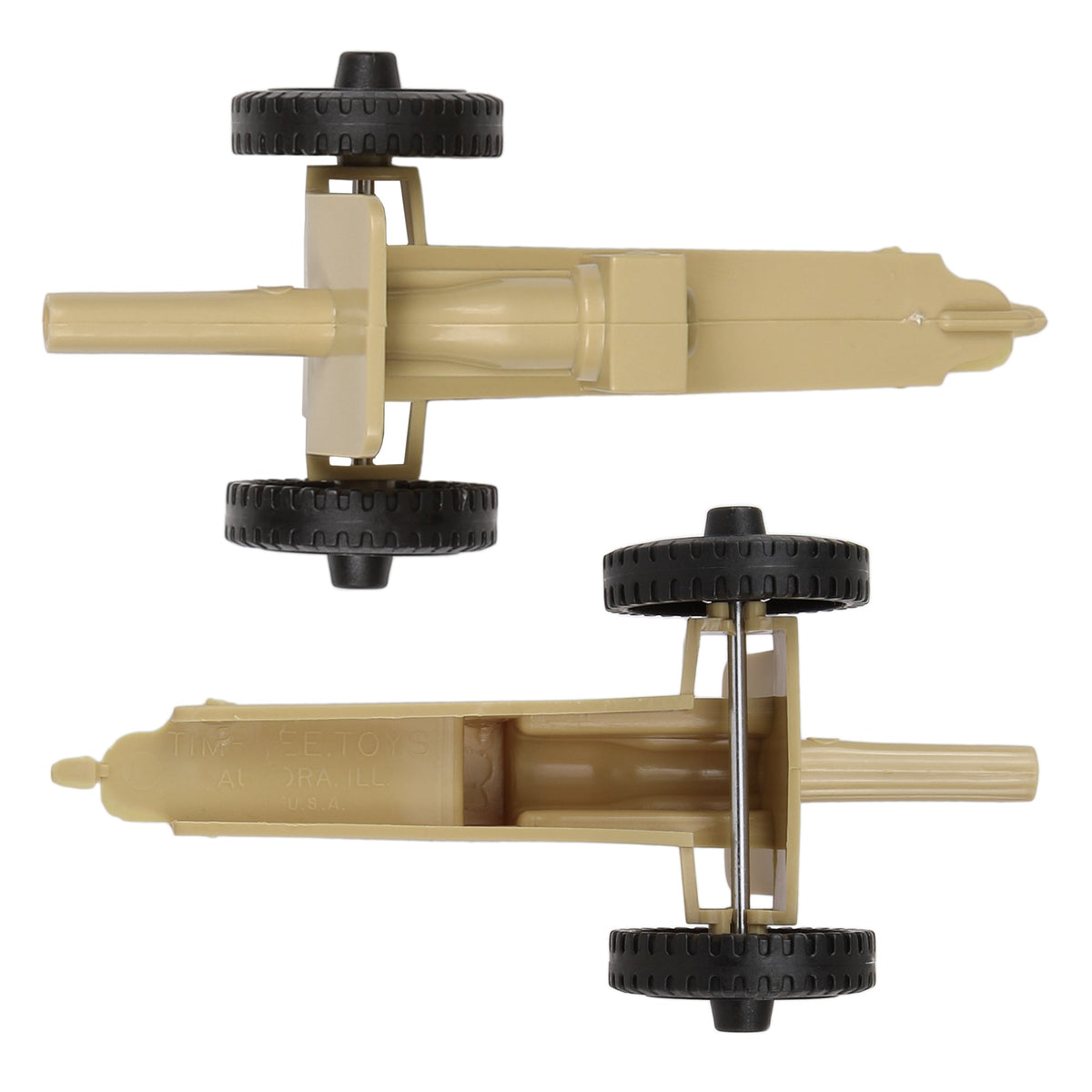 TimMee M3 ARTILLERY - Tan 4pc Plastic Army Men Cannon Playset US