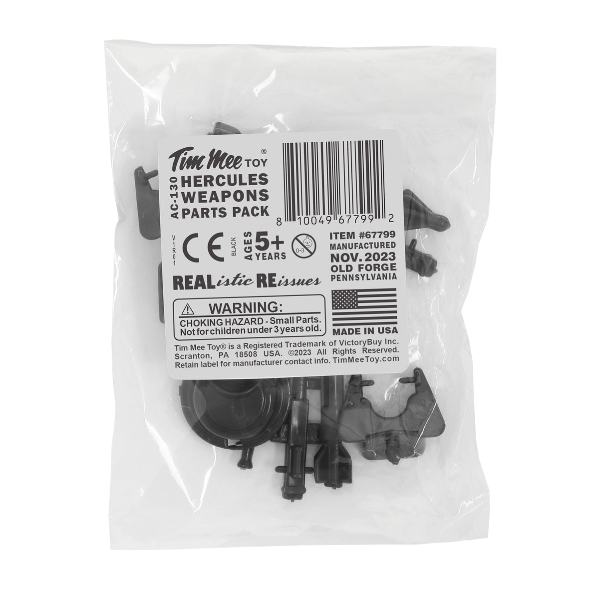 TimMee Plastic Army Men Hercules AC130 Black Weapons Replacement