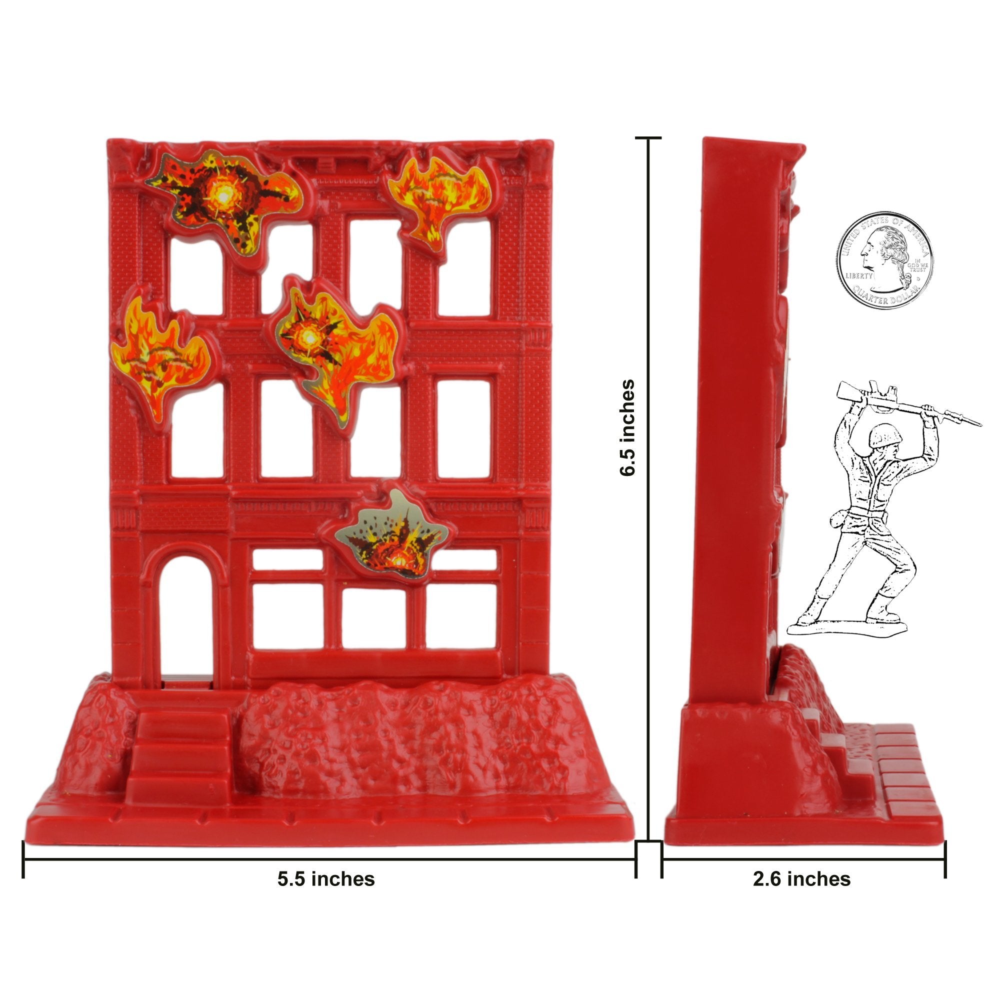 TimMee BRICK BUILDING Under Attack Plastic Army Men Playset