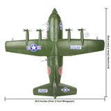 Tim Mee Toy AC-130 Hercules Airplane OD Green Top View Scale