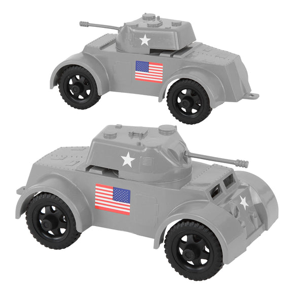 Tim Mee Toy Staghound Armored Cars Gray Vignette