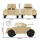 Tim Mee Toy Staghound Armored Cars Tan Scale