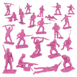 Tim Mee Toy WW2 Plastic Army Men DK Novelties Pink Vignette