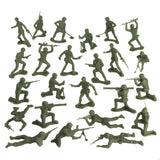 Tim Mee Toy Plastic Army Men 48 Piece Soldier Figure Set Olive-Green Color Vignette