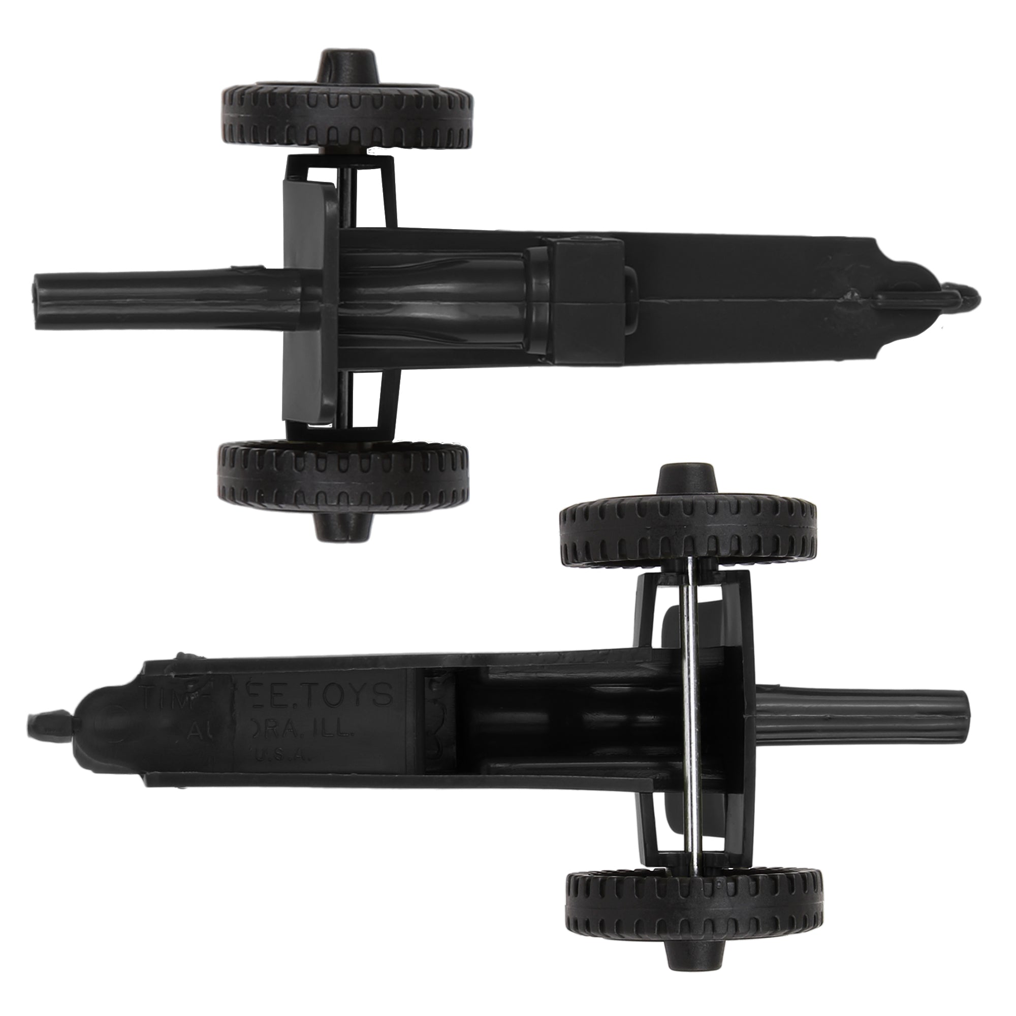 TimMee M3 ARTILLERY - Black 4pc Plastic Army Men Cannon Playset