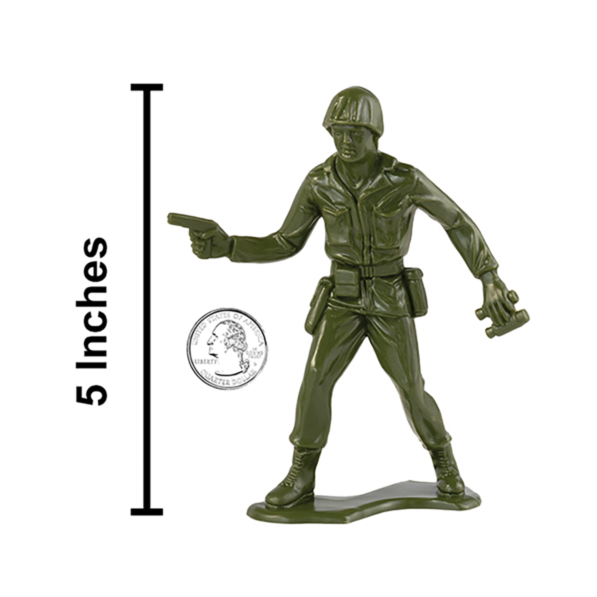 ミリタリー TOY SOLDIER TimMee Jumbo Plastic Army Men Olive Green Soldier Figure Set - US