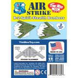 Tim Mee Toy Air Strike B-2 Spirit Stealth Bomber OD-Green Color Jets Insert Art