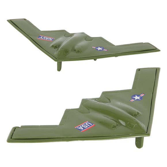 TimMee Air Strike B-2 Stealth Bomber Jets Green Plastic Army