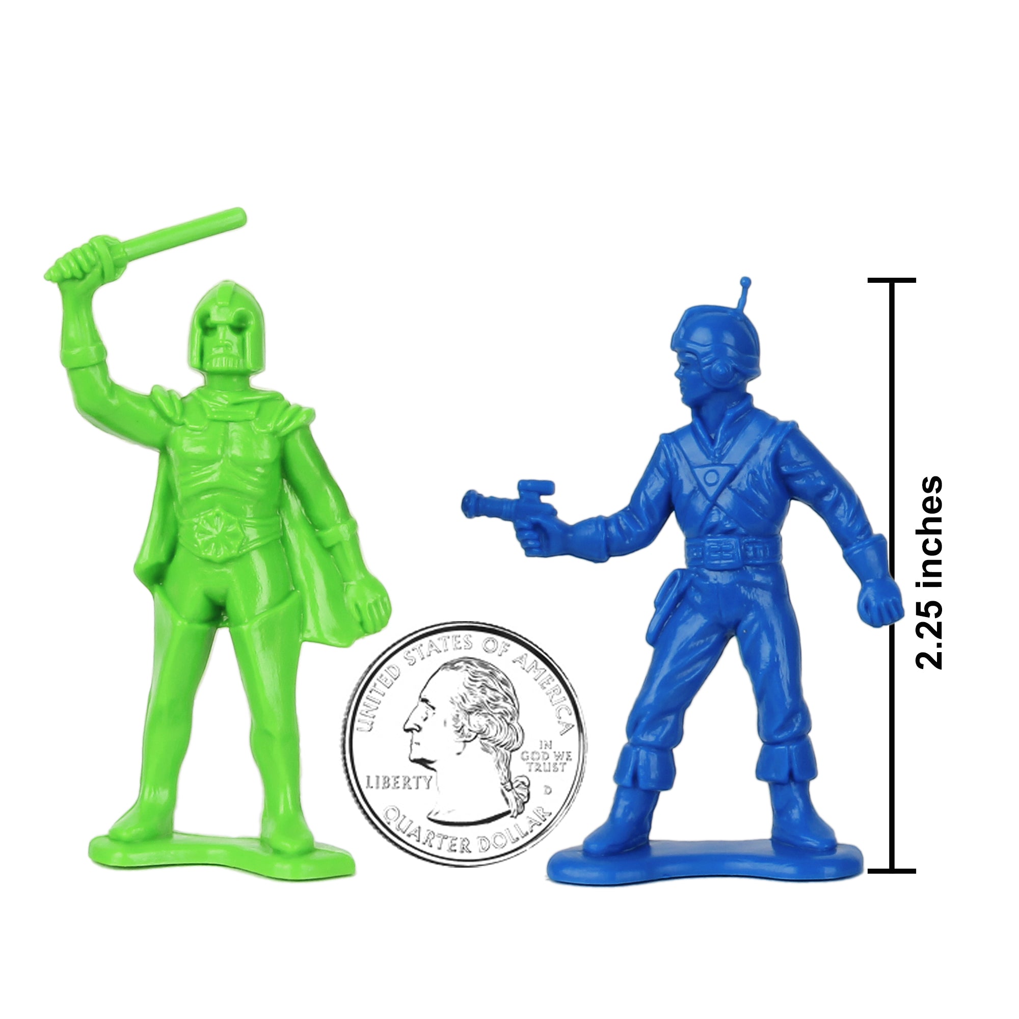 TimMee Galaxy Laser Team SPACE Figures - Blue vs Green 50pc Set
