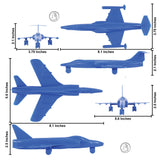 Tim Mee Toy Cold War Jet Airplanes Blue Color Scale