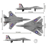 Tim Mee Toy Combat Jets Silver-Gray Color Scale
