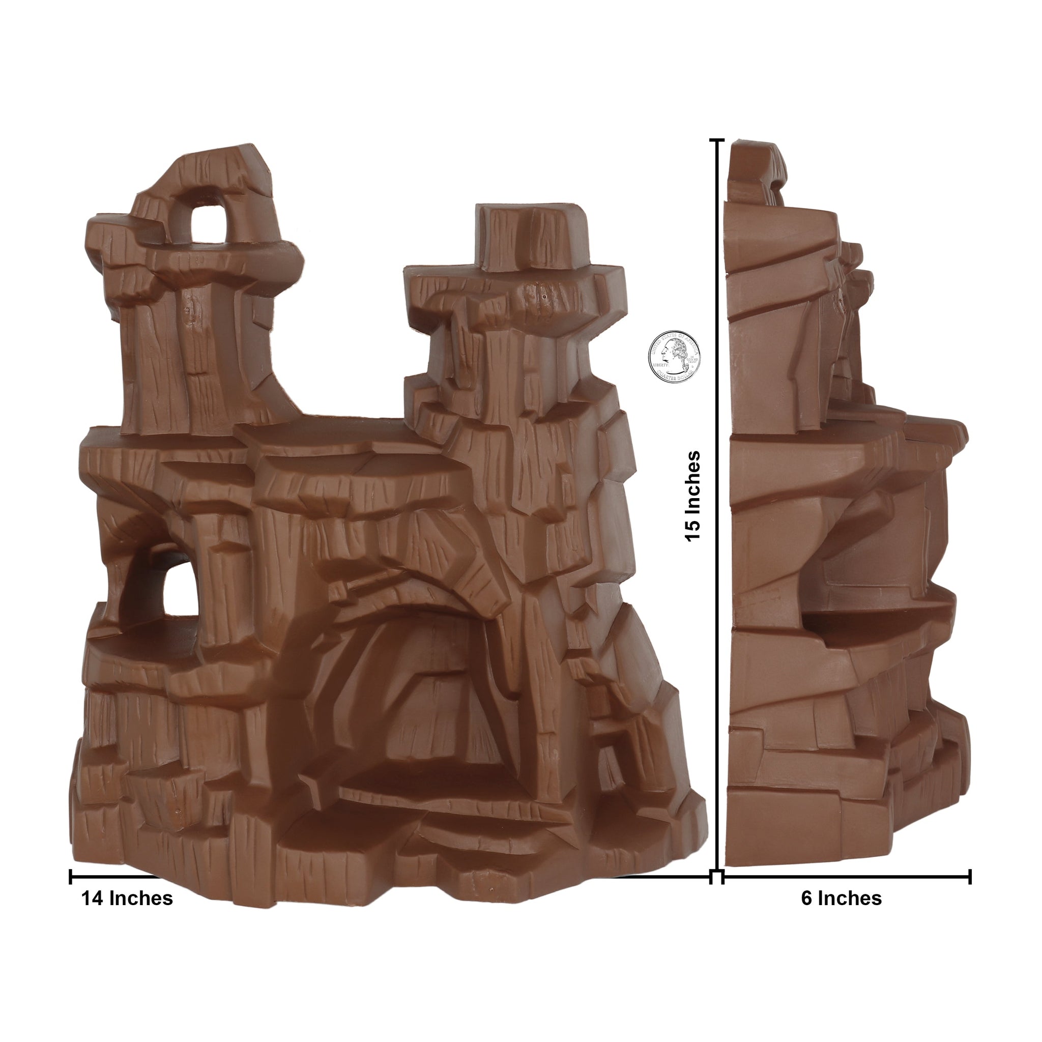 TimMee Battle Mountain Scenery Brown Figure Display Play Terrain
