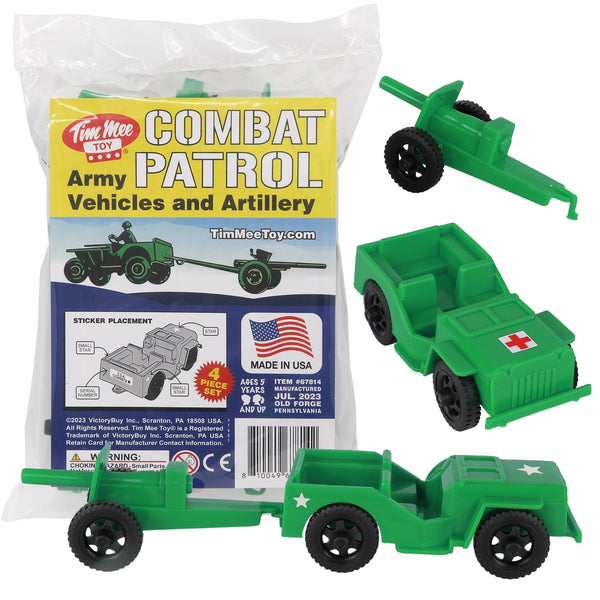 ホットトイズ US アーミー グリーンベレー TimMee COMBAT PATROL Willys & Artillery - Green 4pc Playset USA