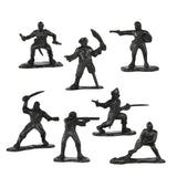 Tim Mee Toy Pirates of Treasure Island Black Color Figures Close Up View
