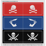 Tim Mee Toy Pirates of Treasure Island Flag Stickers