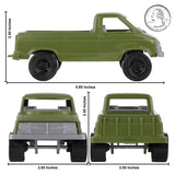 Tim Mee Toy Battle Transport Light Trucks OD Green Color Pickup Scale