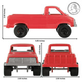 Tim Mee Toy Battle Transport Light Trucks Red Color Pickup Scale