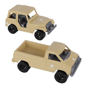 TimMee Battle TRANSPORT M38A1 Pickup Tan Plastic Army Men Trucks
