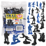 Tim Mee Toy Blue Swat Police Figures Black & Blue Main