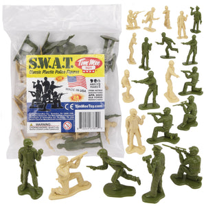 Tim Mee Toy Swat Police Figures OD Green & Tan Main Image