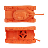 Tim Mee Toy Tank Orange M48 Patton Tank Top and Bottom Views