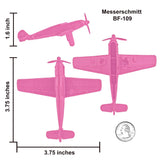 Tim Mee Toy WW2 Fighter Planes Pink Messerschmitt BF-109 Scale