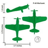 Tim Mee Toy WW2 Fighter Planes Green P-40 Warhawk Scale