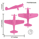 Tim Mee Toy WW2 Fighter Planes Pink P-40 WarhawkScale