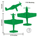 Tim Mee Toy WW2 Fighter Planes Green P-51 Mustang Scale