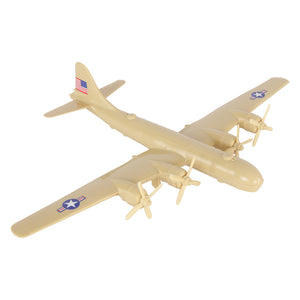 Tim Mee Toy WW2 B-29 Superfortress Bomber Plane Tan Color Plastic Army Men Aircraft Main Image