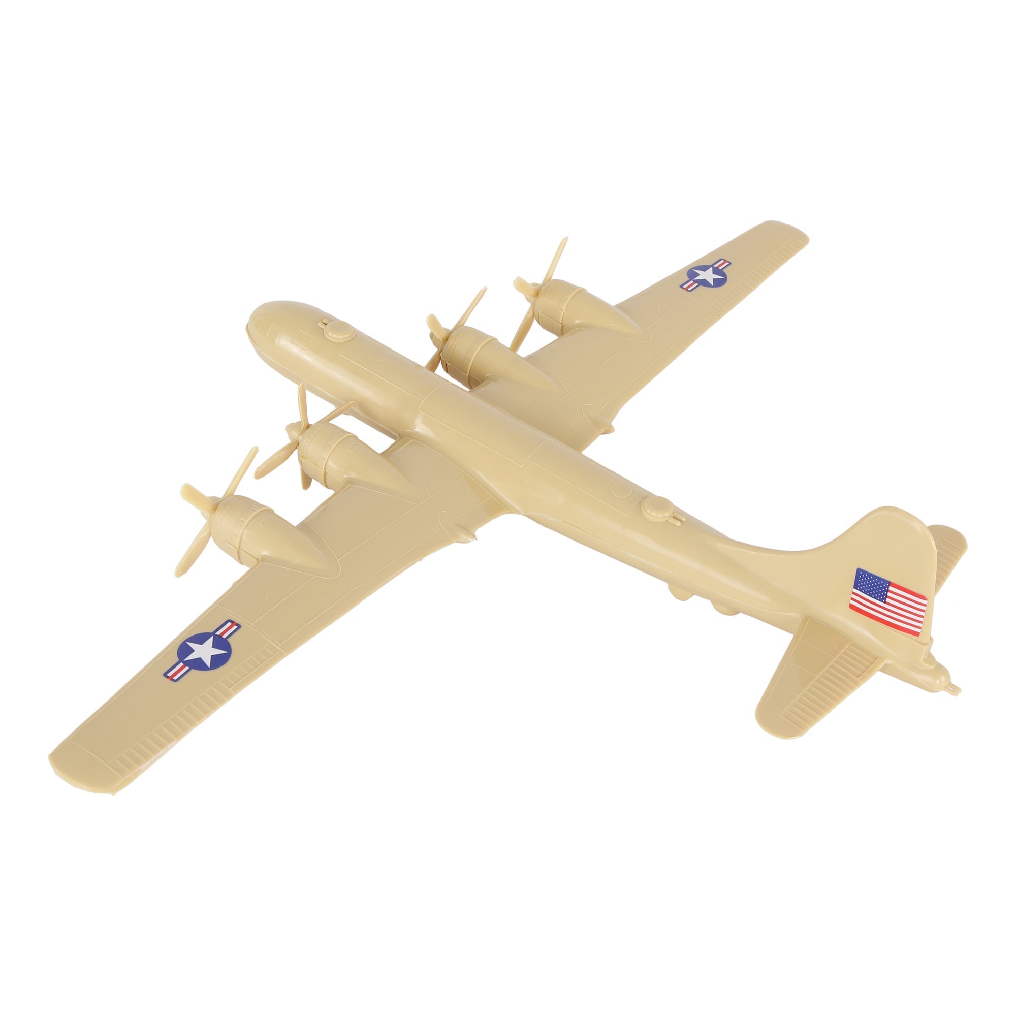 TimMee WW2 B-29 Superfortress Bomber Plane Tan Plastic Aircraft