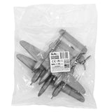 Tim Mee Toy WW2 P-38 Lightning Silver-Gray Color Plastic Fighter Planes Package