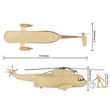 Tim Mee Toy Army Helicopter Tan Scale