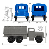 Tim Mee Toy Cargo Truck Blue Gray Scale