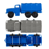 Tim Mee Toy Cargo Truck Blue Gray Top Left Bottom