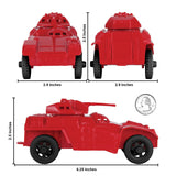 Tim Mee Toy Modern Armored Cars Red Scale