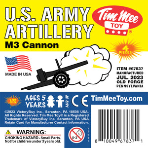 Tim Mee Toy M3 Artillery Anti-Tank Cannon Black Insert Art
