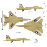Tim Mee Toy Combat Fighter Jets Tan Scale