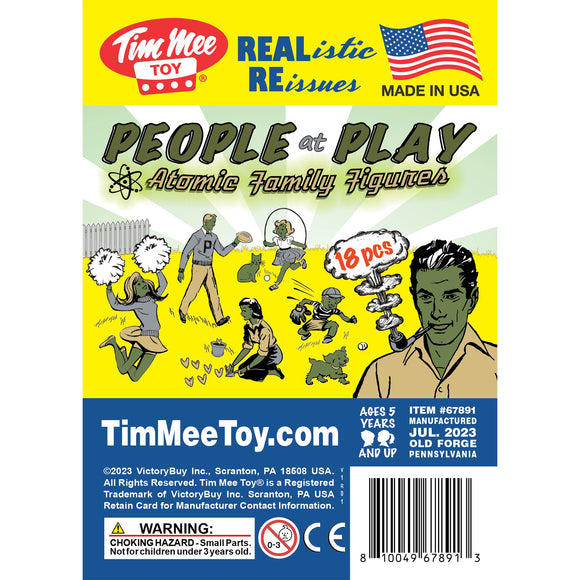Tim Mee Toy People at Play Family Figures Army Toy Colors Insert Art