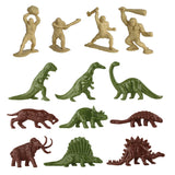 Tim Mee Toy Prehistoric Cavemen and Dinosaurs Bucket Playset Figures