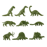 Tim Mee Toy Prehistoric Dinosaurs OD Green Figures Close Up