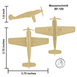 Tim Mee Toy WW2 Fighter Planes Tan Messerschmitt BF-109 Scale
