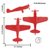 Tim Mee Toy WW2 Fighter Planes Red P-40 Warhawk Scale
