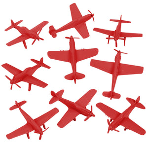 Tim Mee Toy WW2 Fighter Planes Red 9pc Vignette